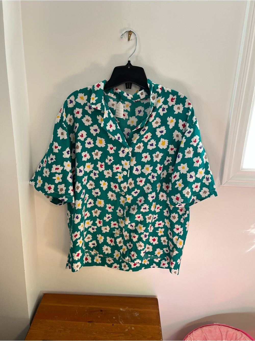 Vintage colorful button-up shirt - Size Large